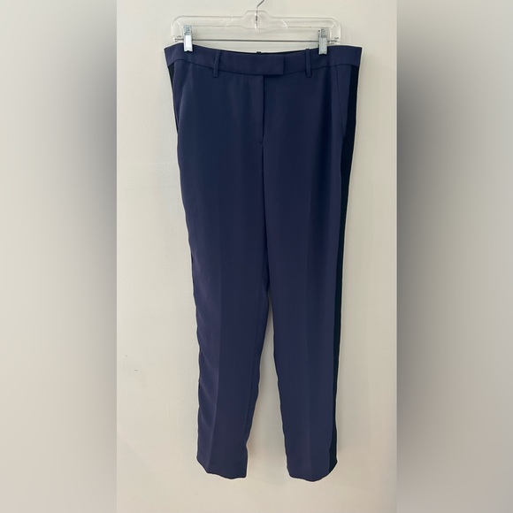 Rebecca Taylor Pants - Rebecca Taylor navy blue with tuxedo stripe‎ dress pant size 8